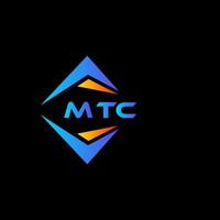 MTC abstraktes Technologie-Logo-Design auf schwarzem Hintergrund. mtc kreatives Initialen-Buchstaben-Logo-Konzept. vektor