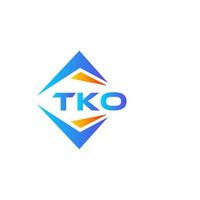 tko abstraktes Technologie-Logo-Design auf weißem Hintergrund. tko kreative Initialen schreiben Logo-Konzept. vektor