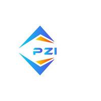 Pzi abstraktes Technologie-Logo-Design auf weißem Hintergrund. pzi kreatives Initialen-Buchstaben-Logo-Konzept. vektor