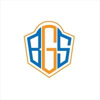 bgs abstrakt monogram skydda logotyp design på vit bakgrund. bgs kreativ initialer brev logotyp. vektor