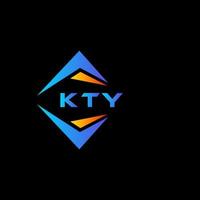 kty abstrakt teknologi logotyp design på svart bakgrund. kty kreativ initialer brev logotyp begrepp. vektor