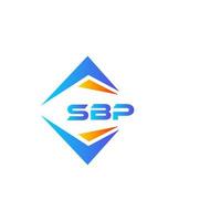 sbp abstraktes Technologie-Logo-Design auf weißem Hintergrund. sbp kreative Initialen schreiben Logo-Konzept. vektor