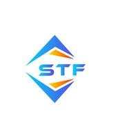 stf abstrakt teknologi logotyp design på vit bakgrund. stf kreativ initialer brev logotyp begrepp. vektor