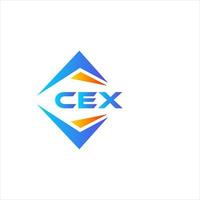 cex abstraktes Technologie-Logo-Design auf weißem Hintergrund. cex kreatives Initialen-Buchstaben-Logo-Konzept. vektor