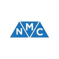 mnc abstraktes Anfangslogodesign auf weißem Hintergrund. mnc kreative Initialen schreiben Logo-Konzept. vektor