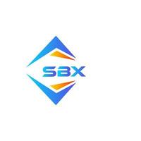 sbx abstraktes Technologie-Logo-Design auf weißem Hintergrund. sbx kreative Initialen schreiben Logo-Konzept. vektor