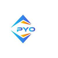 pyo abstrakt teknologi logotyp design på vit bakgrund. pyo kreativ initialer brev logotyp begrepp. vektor