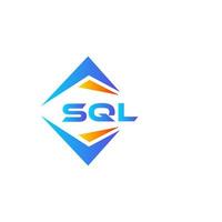 SQL abstraktes Technologie-Logo-Design auf weißem Hintergrund. sql kreative Initialen schreiben Logo-Konzept. vektor