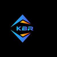 kbr abstrakt teknologi logotyp design på svart bakgrund. kbr kreativ initialer brev logotyp begrepp. vektor