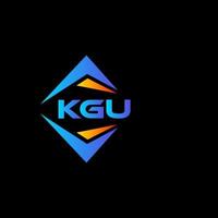 KGU abstraktes Technologie-Logo-Design auf schwarzem Hintergrund. kgu kreatives Initialen-Buchstaben-Logo-Konzept. vektor