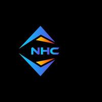 nhc abstraktes Technologie-Logo-Design auf schwarzem Hintergrund. nhc kreative Initialen schreiben Logo-Konzept. vektor