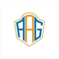 aag abstrakt monogram skydda logotyp design på vit bakgrund. aag kreativ initialer brev logotyp. vektor