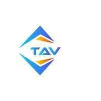 Tav abstraktes Technologie-Logo-Design auf weißem Hintergrund. tav kreative Initialen schreiben Logo-Konzept. vektor