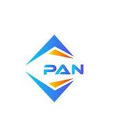 Pan abstraktes Technologie-Logo-Design auf weißem Hintergrund. Pan kreative Initialen schreiben Logo-Konzept. vektor