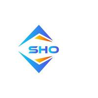 sho abstraktes Technologie-Logo-Design auf weißem Hintergrund. sho kreative Initialen schreiben Logo-Konzept. vektor