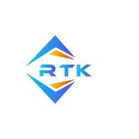 RTK-abstraktes Technologie-Logo-Design auf weißem Hintergrund. rtk kreative Initialen schreiben Logo-Konzept. vektor