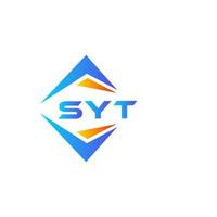 syt abstraktes Technologie-Logo-Design auf weißem Hintergrund. syt kreative Initialen schreiben Logo-Konzept. vektor