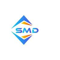 SMD-abstraktes Technologie-Logo-Design auf weißem Hintergrund. smd kreative Initialen schreiben Logo-Konzept. vektor