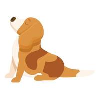 hund koppla av ikon tecknad serie vektor. springa djur- vektor
