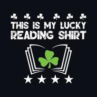 das ist mein glückliches Lesehemd - st. Patrick's Day Zitat Vektor T-Shirt Design