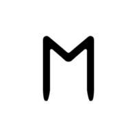 m ikon. enkel stil m företag affisch bakgrund symbol. m varumärke logotyp design element. m t-shirt utskrift. vektor för klistermärke.