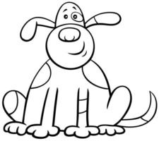 tecknad prickig hund karaktär färg bok sida vektor