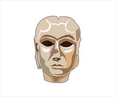 Inanna weiblicher Kopf, von der Uruk-Vektorillustration vektor