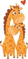 süße Giraffen. Mama und Baby vektor
