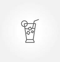 Cocktail-Symbol-Vektor-Illustration-Logo-Vorlage für viele Zwecke. isoliert auf weißem Hintergrund. vektor