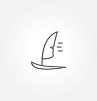 vindsurfing styrelse ikon vektor illustration logotyp mall för många ändamål. isolerat på vit bakgrund.