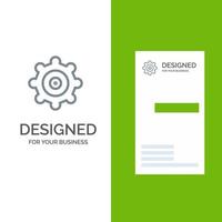 miljö redskap grå logotyp design och företag kort mall vektor