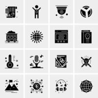 16 universelle Business-Icons Vektor kreative Icon-Illustration zur Verwendung in Web- und Mobilprojekten