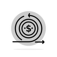 Geschäftsinvestitionen modern auf Rückkehr abstrakte Kreis Hintergrund flache Farbe Symbol vektor