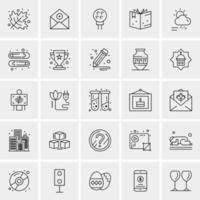 25 universelle Business-Icons Vektor kreative Icon-Illustration zur Verwendung in Web- und Mobilprojekten