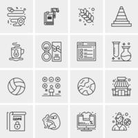 16 universelle Business-Icons Vektor kreative Icon-Illustration zur Verwendung in Web- und Mobilprojekten