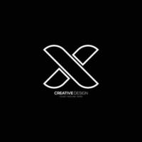minimales buchstabe x kreatives logo vektor