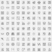 100 Business-Icons für Web- und Printmaterial vektor