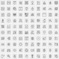 100 Business-Icons für Web- und Printmaterial vektor