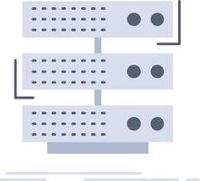 flacher Farbsymbolvektor für Server-Speicherrack-Datenbankdaten vektor