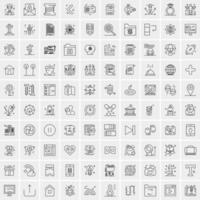 100 Business-Icons für Web- und Printmaterial vektor