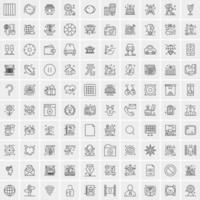 100 Business-Icons für Web- und Printmaterial vektor