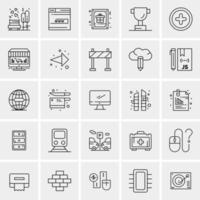 25 universelle Business-Icons Vektor kreative Icon-Illustration zur Verwendung in Web- und Mobilprojekten