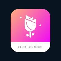 blume ostern natur urlaub mobile app button android und ios glyph version vektor