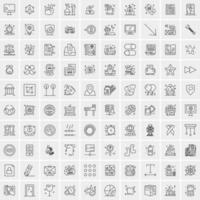 100 Business-Icons für Web- und Printmaterial vektor