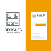 Design-Mockup-Web graues Logo-Design und Visitenkartenvorlage vektor