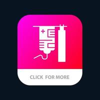 droppa sjukhus medicinsk behandling mobil app ikon design vektor