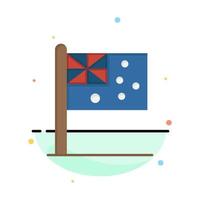 australien landesflagge nation abstrakte flache farbsymbolvorlage vektor