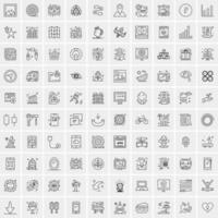 100 Business-Icons für Web- und Printmaterial vektor