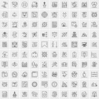 100 Business-Icons für Web- und Printmaterial vektor