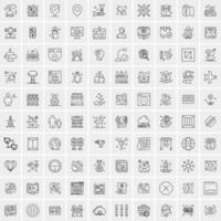 100 Business-Icons für Web- und Printmaterial vektor